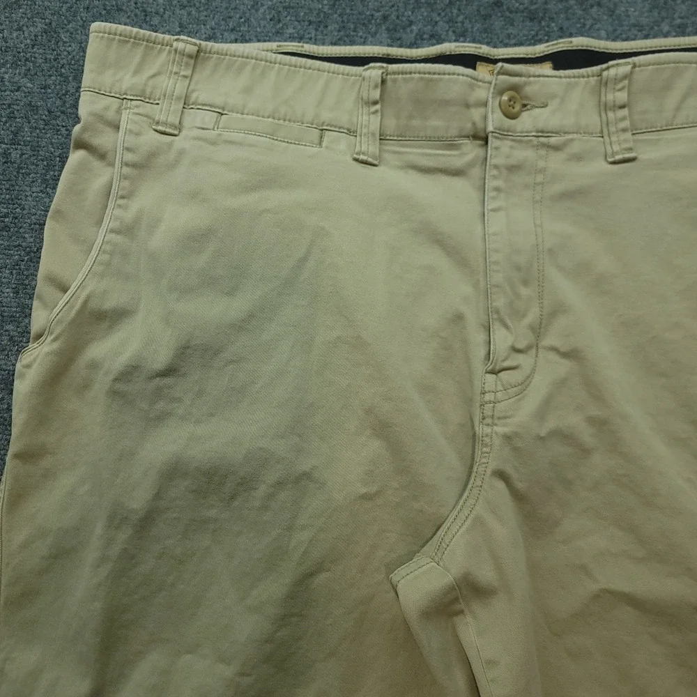 Foundry Supply Co Men Big 48 Khaki Tan Comfort Stretch Chino Shorts Cotton Blend